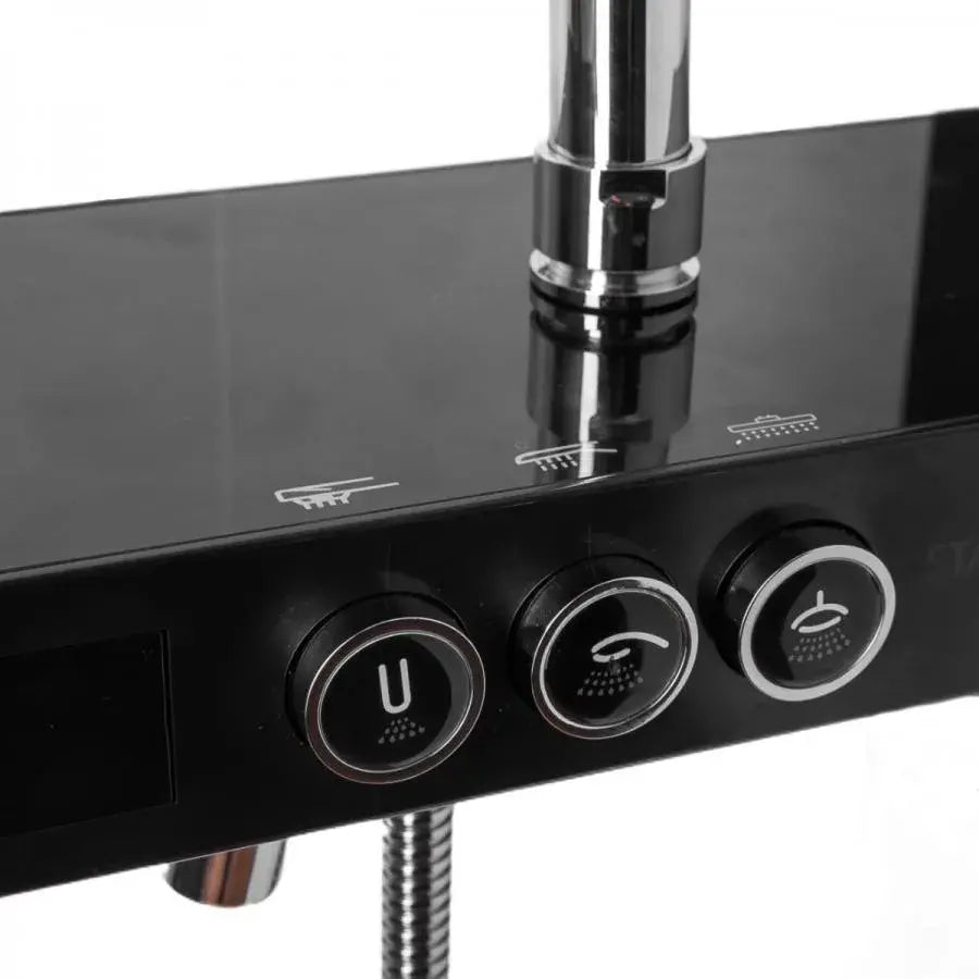 Sprchový sloup LCD displej Nerezová ocel Černá Stříbrná SJG/003 Baterie a sprchové sloupy Výchozí název Alessandro Design