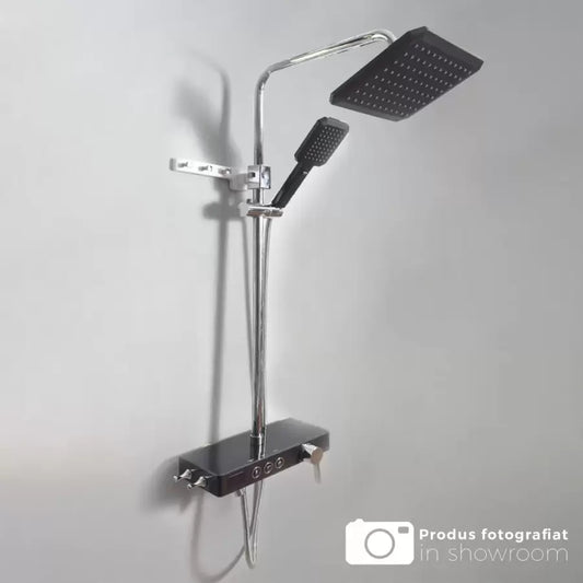 Sprchový sloup LCD displej Nerezová ocel Černá Stříbrná SJG/006 Baterie a sprchové sloupy Výchozí název Alessandro Design