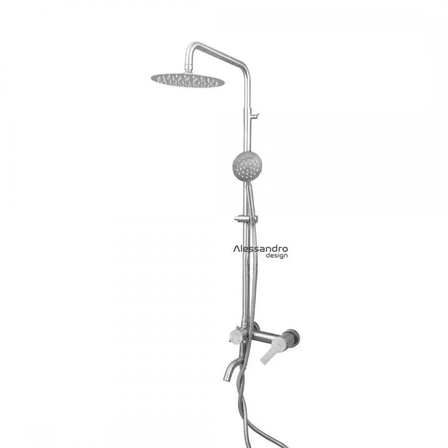Sprchový sloup, Nerezová ocel SUS304, Satin, LY004 Výchozí název Alessandro Design