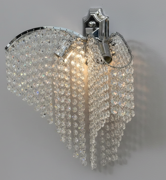 Lampa Ander Cristal 2x E14 Lesklý chrom, Struny krystalů