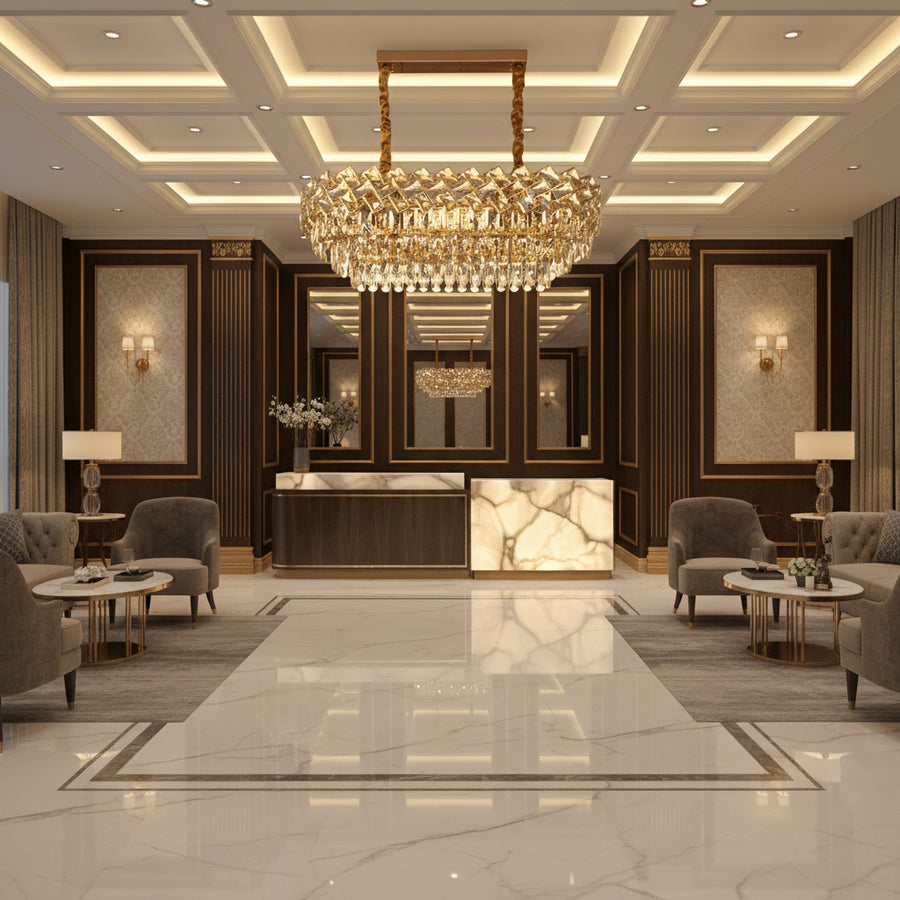 Křišťálový lustr WINDSOR Regalis 10x E14, lesklé zlato, nastavitelná výška Křišťálové lustry Výchozí název Alessandro Design