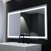 Obdélníkové LED zrcadlo, 120X70cm, Radiant MotionGlow Sensor Marcello, Systém odmlžování, Hodiny & Teploměr, Stmívatelné Marcello Zrcadla Výchozí název Alessandro Design