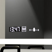 Obdélníkové LED zrcadlo, 120X70cm, Radiant MotionGlow Sensor Marcello, Systém odmlžování, Hodiny & Teploměr, Stmívatelné Marcello Zrcadla Výchozí název Alessandro Design