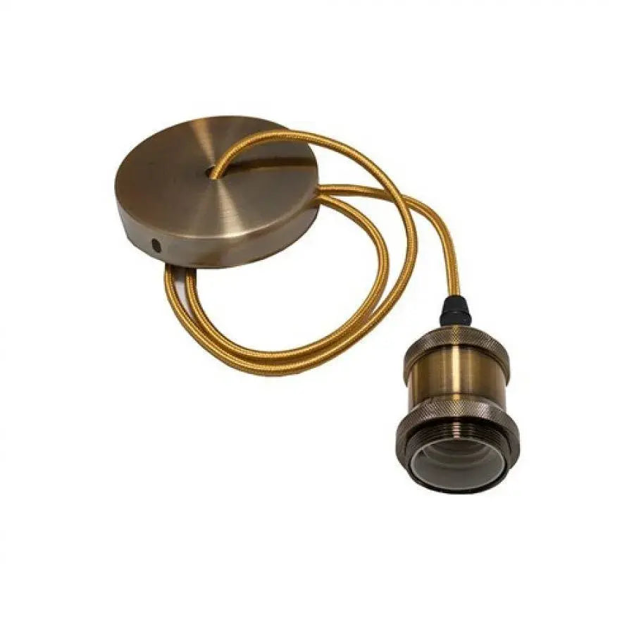 Starožitný lustr, 1xE27, 100cm, kov, bronz Vintage lustry Výchozí název Alessandro Design