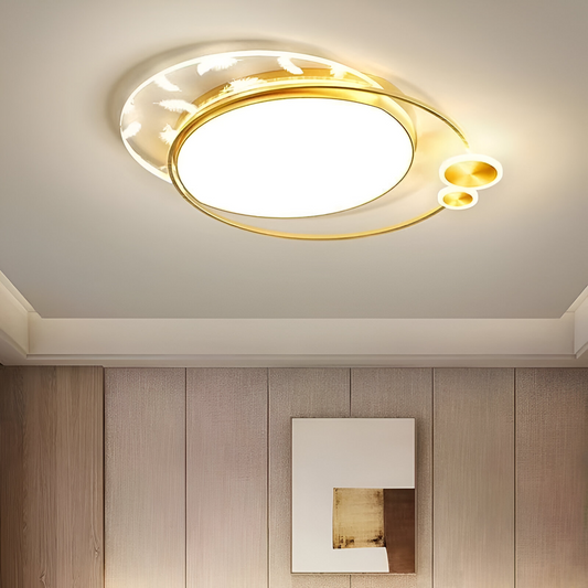 Lorenzo LED lustr s dálkovým ovládáním, 40W, stmívatelný, zlatý, kov a akryl, 3000K/4000K/6000K LED lustry s dálkovým ovládáním Výchozí název Alessandro Design