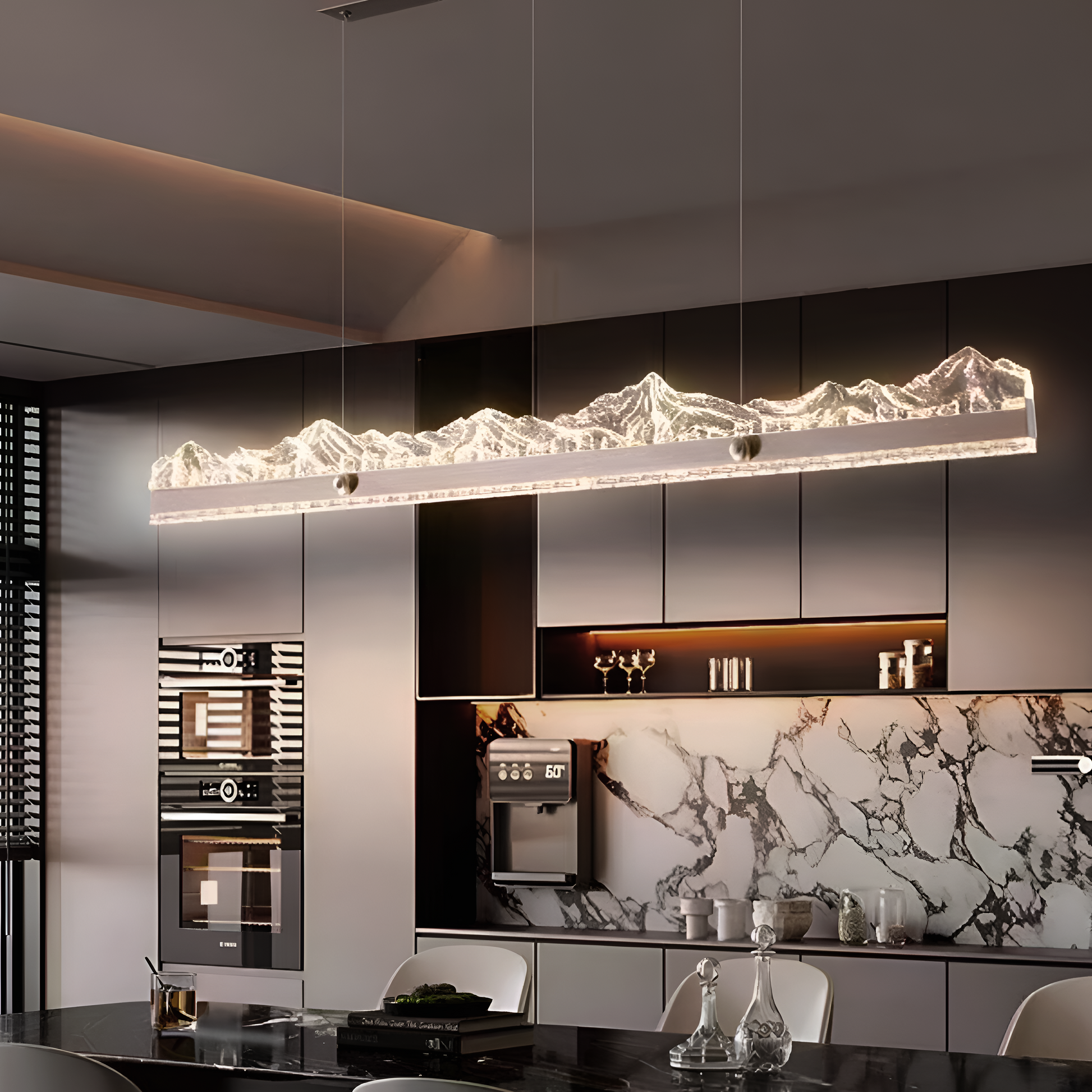 Lustra LED suspendata cu Telecomanda MARISTELLA 90W, lumina Rece/Calda/Neutra 3000K/4000K/6000K, Dimabila, Inaltime Reglabila, Auriu, Metal si Cristal Lustre LED cu Telecomanda Default Title Alessandro Design