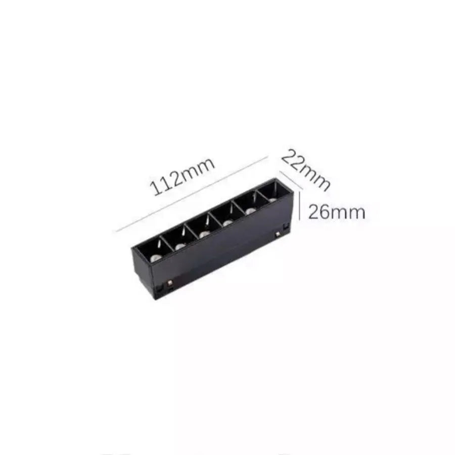 Magnetická LED mřížka, pevná, 6W, neutrální světlo, zapuštěná, černá LED Produkty Výchozí název Alessandro Design