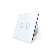 Touch Switch, Double, White, Secure Glass, Livolo Switches Výchozí název Alessandro Design
