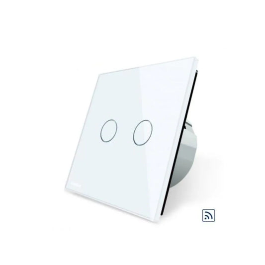 Touch Wireless Switch, Double, White, Secure Glass, Livolo Default Title Alessandro Design