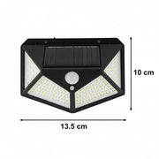 Solární lampa s pohybovým senzorem, 100 LED, IP.65, černá Venkovní nástěnná svítidla Výchozí název Alessandro Design