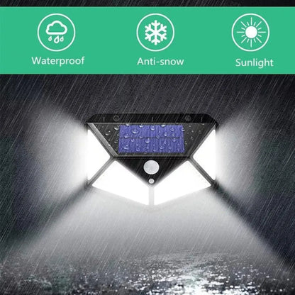 Solární lampa s pohybovým senzorem, 100 LED, IP.65, černá Venkovní nástěnná svítidla Výchozí název Alessandro Design
