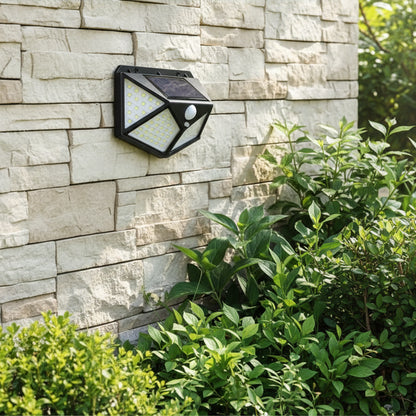 Solární lampa s pohybovým senzorem, 100 LED, IP.65, černá Venkovní nástěnná svítidla Výchozí název Alessandro Design