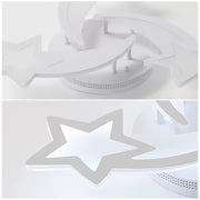 LED lustr s dálkovým ovládáním IPOMOEA 51W, 3 hvězdičky, Studené/Teplé/Neutrální světlo, Stmívatelné, Bílý LED lustr s dálkovým ovládáním Výchozí název Alessandro Design