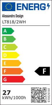 LED lustr s dálkovým ovládáním LUCY 27W, 2 kruhy, studené/teplé/neutrální světlo, stmívatelné, bílý LED lustr s dálkovým ovládáním Výchozí název Alessandro Design