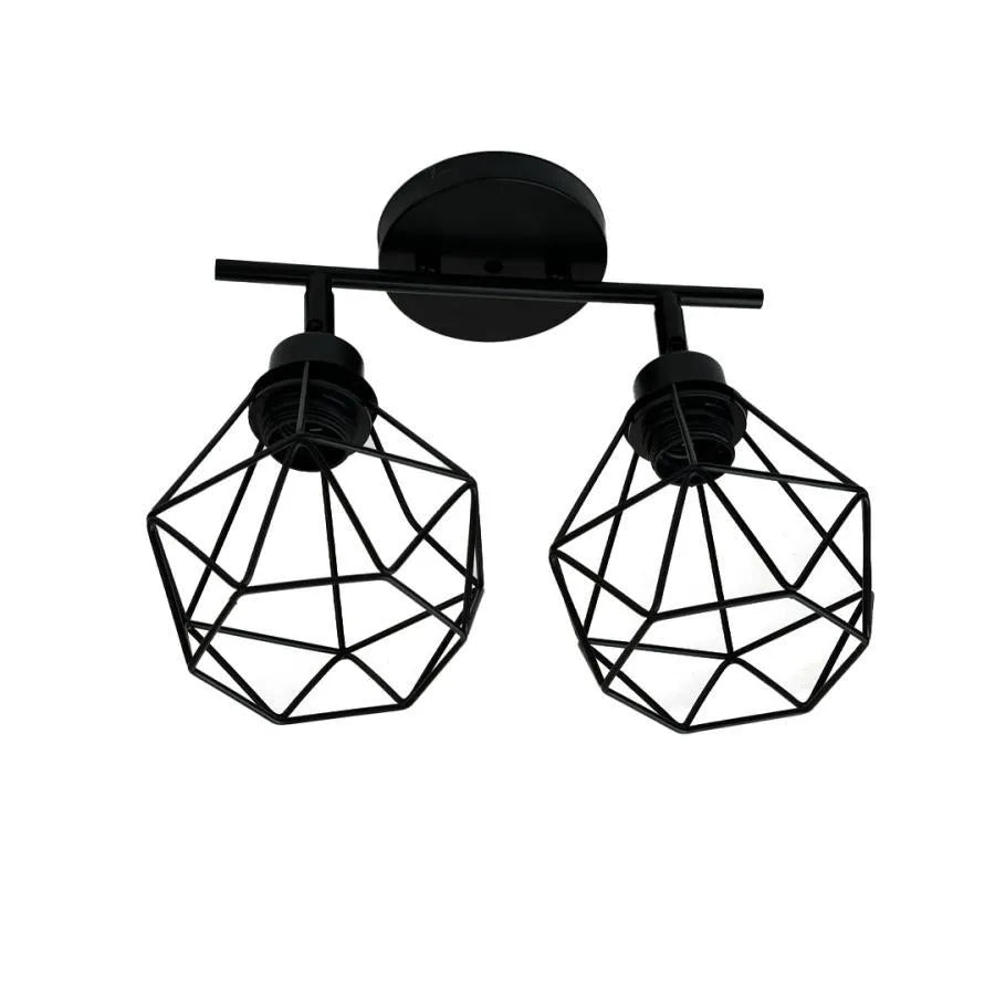 Lustr Aerope, 2x E27, kov, černá Průmyslové lustry Výchozí název Alessandro Design
