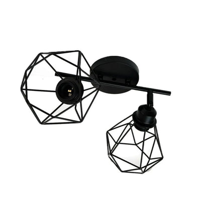 Lustr Aerope, 2x E27, kov, černá Průmyslové lustry Výchozí název Alessandro Design