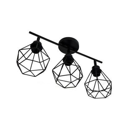 Lustra Ailyn 3x E27 Black Luster Industrial Default Title Alessandro Design