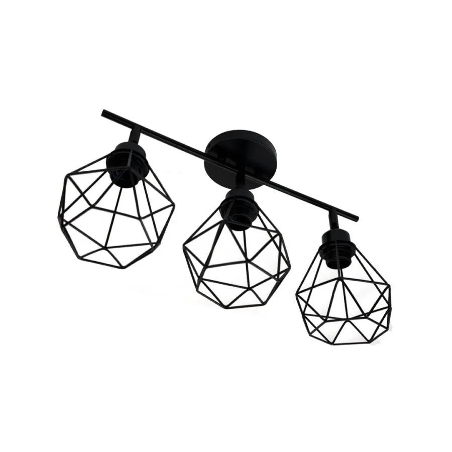 Lustra Ailyn 3x E27 Black Luster Industrial Default Title Alessandro Design