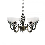 Rustikální lustr COTTAGE, 5XE27, starožitný bronz, kov a sklo Classic Candelabra Výchozí název Alessandro Design