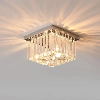 Křišťálový lustr MARTINEZ Linear Luxe, průměr 35 cm, 4x E14, lesklý chrom Candelabre Moderne Výchozí název Alessandro Design