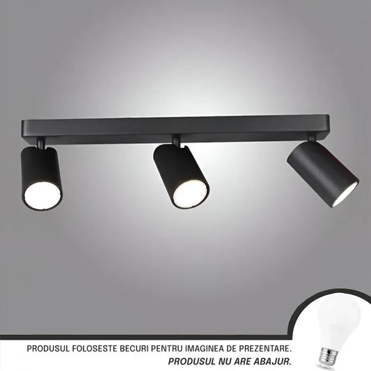 Lustr Joom s lineárními projektory 3XGU10 Černá LED stropní svítidla Výchozí název Alessandro Design