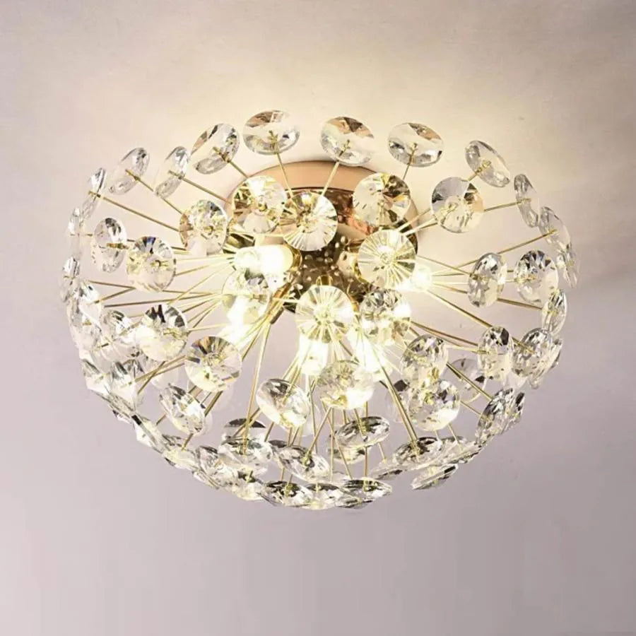 Křišťálový lustr MINUE, 4x G9, průměr 35 cm, lesklé zlaté Křišťálové lustry Výchozí název Alessandro Design