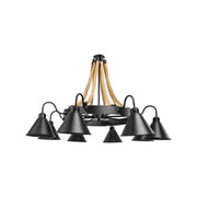 Lustr Indiana, 8xE27, kov a lano, hnědé Vintage lustry Výchozí název Alessandro Design