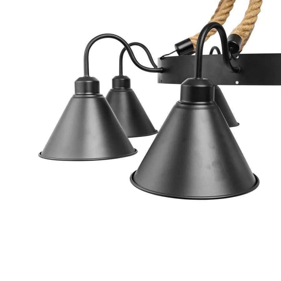 Lustr Indiana, 8xE27, kov a lano, hnědé Vintage lustry Výchozí název Alessandro Design