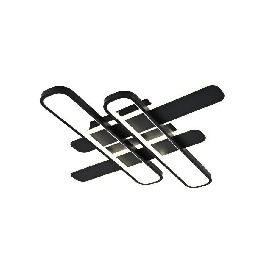 LED lustr s dálkovým ovládáním AFINA 120W, 4 prvky, studené/teplé/neutrální světlo, stmívatelné, černé LED lustry s dálkovým ovládáním Výchozí název Alessandro Design