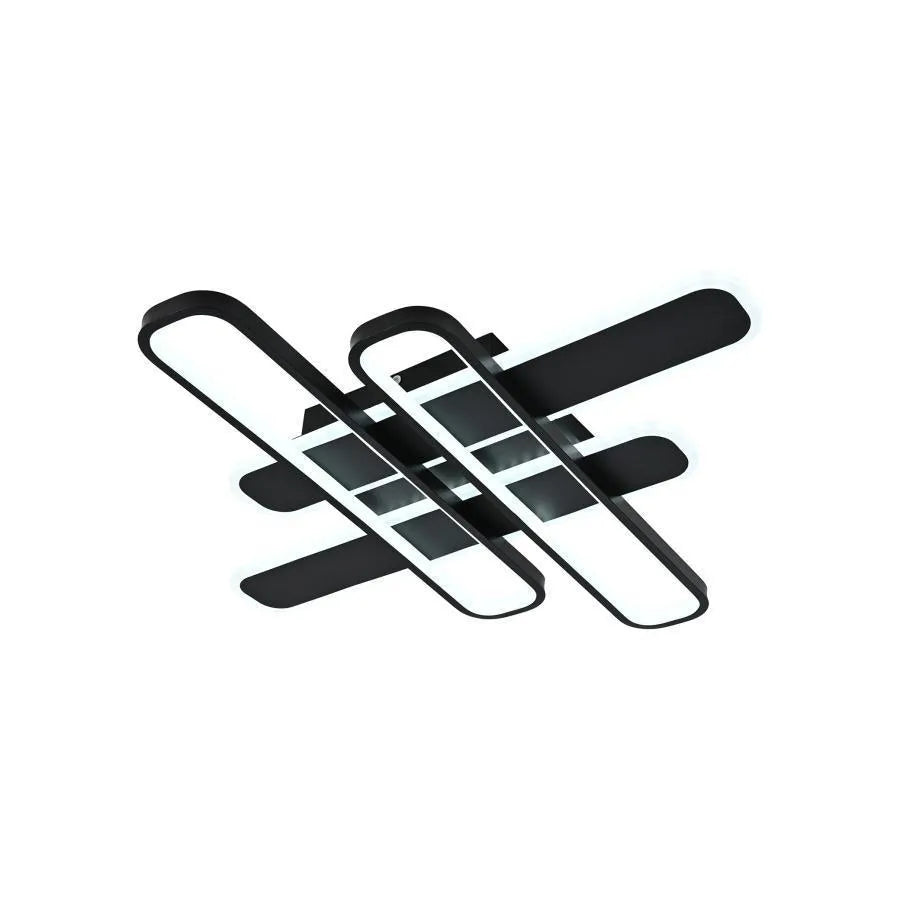 LED lustr s dálkovým ovládáním AFINA 120W, 4 prvky, studené/teplé/neutrální světlo, stmívatelné, černé LED lustry s dálkovým ovládáním Výchozí název Alessandro Design