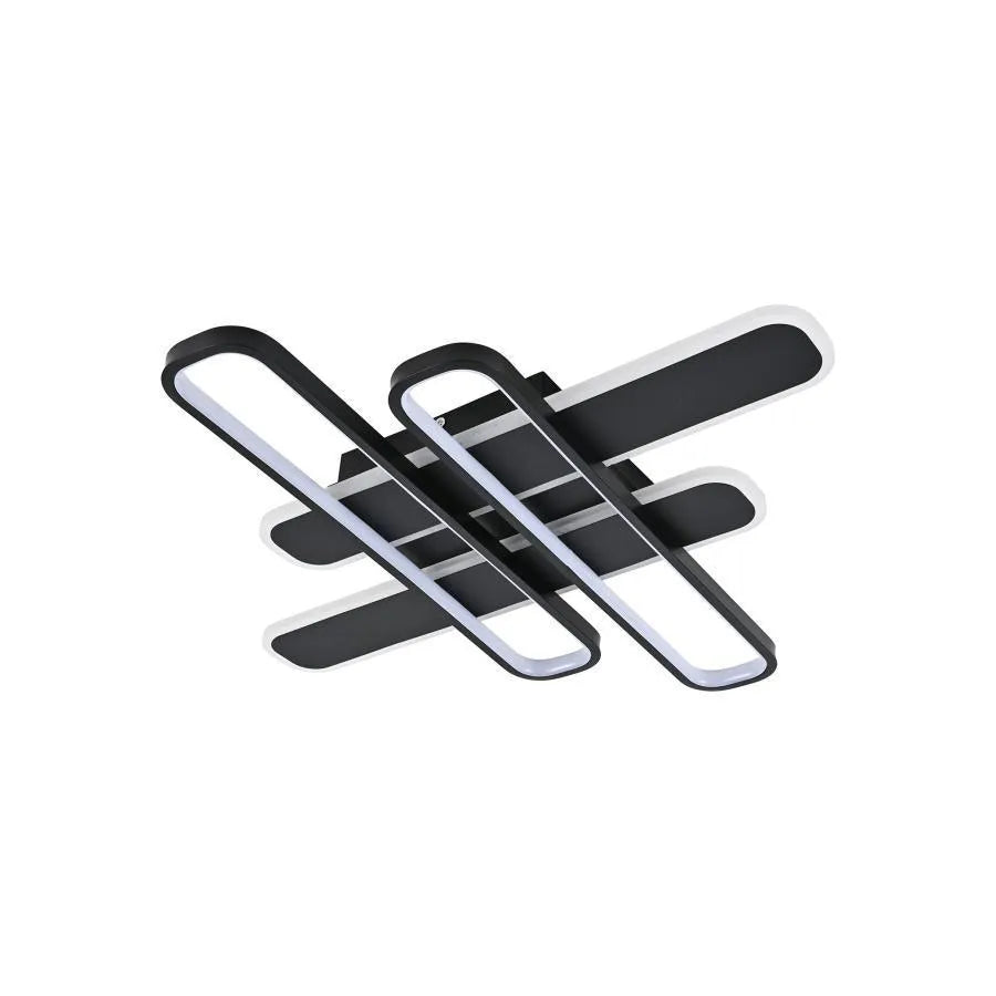 LED lustr s dálkovým ovládáním AFINA 120W, 4 prvky, studené/teplé/neutrální světlo, stmívatelné, černé LED lustry s dálkovým ovládáním Výchozí název Alessandro Design