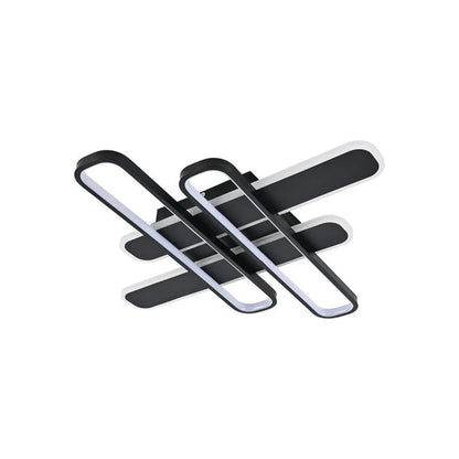 LED lustr s dálkovým ovládáním AFINA 120W, 4 prvky, studené/teplé/neutrální světlo, stmívatelné, černé LED lustry s dálkovým ovládáním Výchozí název Alessandro Design