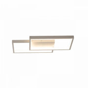 LED lustr s dálkovým ovládáním LANDYN 37W, 2 čtverce, studené/teplé/neutrální světlo, stmívatelné, bílý LED lustr s dálkovým ovládáním Výchozí název Alessandro Design