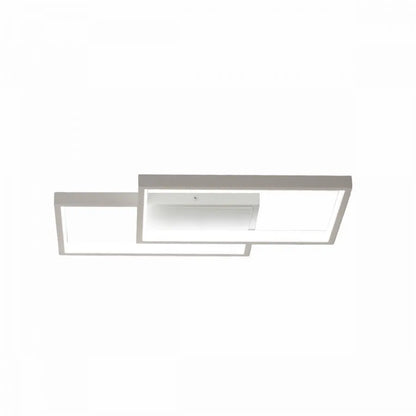 LED lustr s dálkovým ovládáním LANDYN 37W, 2 čtverce, studené/teplé/neutrální světlo, stmívatelné, bílý LED lustr s dálkovým ovládáním Výchozí název Alessandro Design