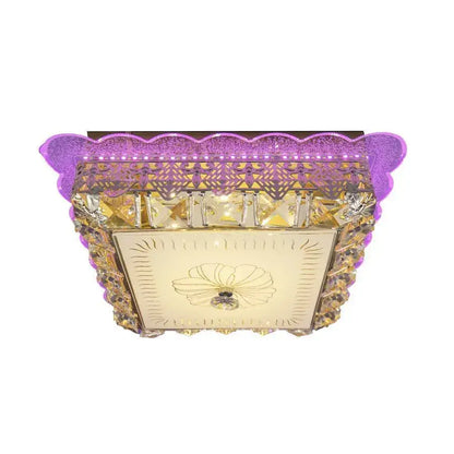 Křišťálový LED lustr ANAIDA RGB 20W, 3000K / 4000K / 6000K, Zlaté LED lustry s dálkovým ovládáním Výchozí název Alessandro Design