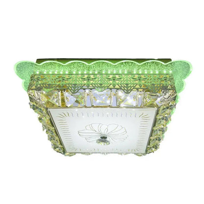 Křišťálový LED lustr ANAIDA RGB 20W, 3000K / 4000K / 6000K, Zlaté LED lustry s dálkovým ovládáním Výchozí název Alessandro Design