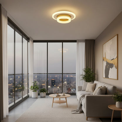 LED lustr SOLENA ROTONDA 21W, průměr 20cm, studené/teplé/neutrální světlo, zlatá bílá LED lustry Výchozí název Alessandro Design