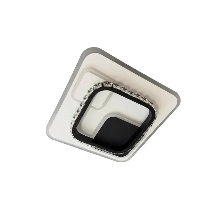 Křišťálový LED lustr ARIELLA 39W, čtvercový, studené/teplé/neutrální světlo, černé LED lustry Výchozí název Alessandro Design