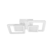 LED lustr s dálkovým ovládáním BALANS 44W, 2 čtverce, studené/teplé/neutrální světlo, stmívatelné, bílý LED lustr s dálkovým ovládáním Výchozí název Alessandro Design