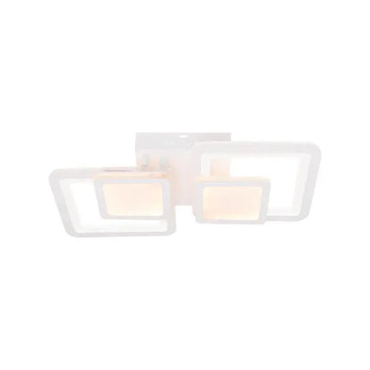 LED lustr s dálkovým ovládáním BALANS 44W, 2 čtverce, studené/teplé/neutrální světlo, stmívatelné, bílý LED lustr s dálkovým ovládáním Výchozí název Alessandro Design