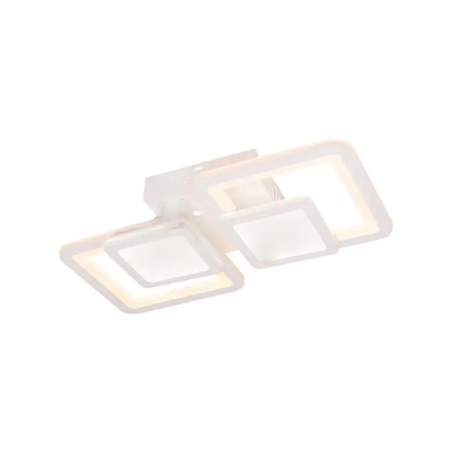 LED lustr s dálkovým ovládáním BALANS 44W, 2 čtverce, studené/teplé/neutrální světlo, stmívatelné, bílý LED lustr s dálkovým ovládáním Výchozí název Alessandro Design