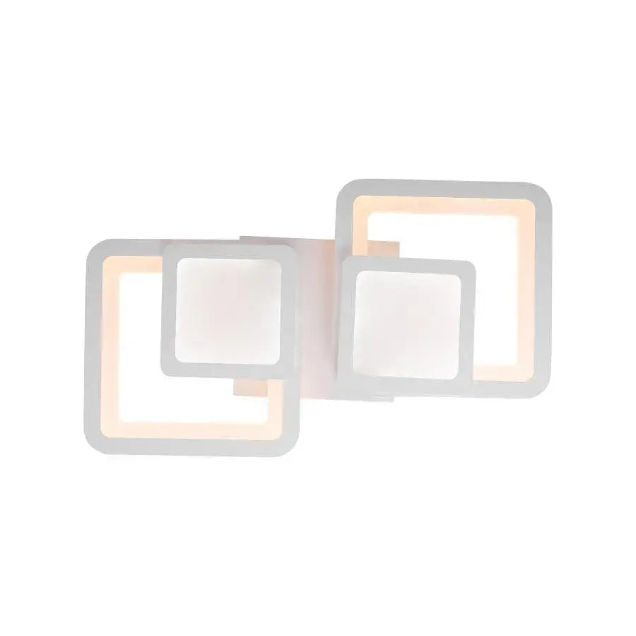 LED lustr s dálkovým ovládáním BALANS 44W, 2 čtverce, studené/teplé/neutrální světlo, stmívatelné, bílý LED lustr s dálkovým ovládáním Výchozí název Alessandro Design