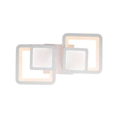 LED lustr s dálkovým ovládáním BALANS 44W, 2 čtverce, studené/teplé/neutrální světlo, stmívatelné, bílý LED lustr s dálkovým ovládáním Výchozí název Alessandro Design