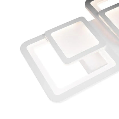 LED lustr s dálkovým ovládáním BALANS 44W, 2 čtverce, studené/teplé/neutrální světlo, stmívatelné, bílý LED lustr s dálkovým ovládáním Výchozí název Alessandro Design