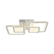 LED lustr s dálkovým ovládáním BALANS 44W, 2 čtverce, studené/teplé/neutrální světlo, stmívatelné, bílý LED lustr s dálkovým ovládáním Výchozí název Alessandro Design