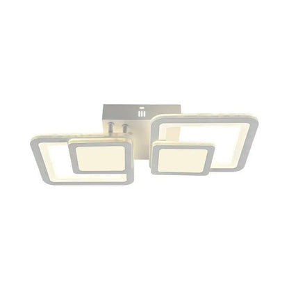 LED lustr s dálkovým ovládáním BALANS 44W, 2 čtverce, studené/teplé/neutrální světlo, stmívatelné, bílý LED lustr s dálkovým ovládáním Výchozí název Alessandro Design