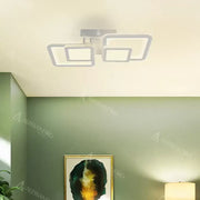 LED lustr s dálkovým ovládáním BALANS 44W, 2 čtverce, studené/teplé/neutrální světlo, stmívatelné, bílý LED lustr s dálkovým ovládáním Výchozí název Alessandro Design