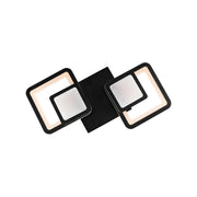 LED lustr s dálkovým ovládáním BALANS 44W, 2 čtverce, studené/teplé/neutrální světlo, stmívatelné, černé LED lustry s dálkovým ovládáním Výchozí název Alessandro Design
