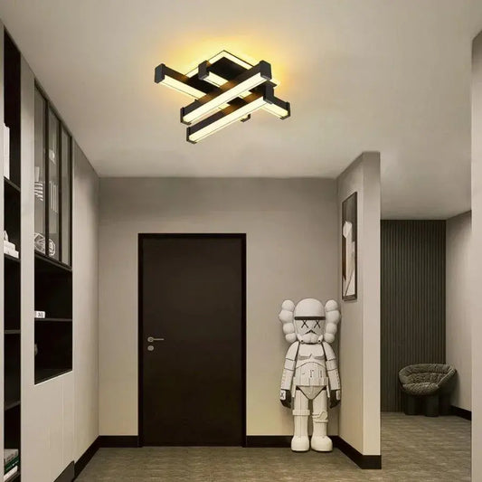 LED lustr CADE 34W, 4 prvky, lineární, studené/teplé/neutrální světlo, černá Aplikované LED lustry Výchozí název Alessandro Design