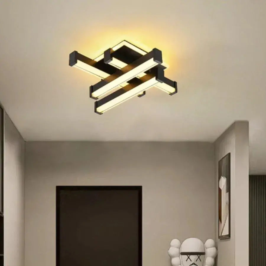 LED lustr CADE 34W, 4 prvky, lineární, studené/teplé/neutrální světlo, černá Aplikované LED lustry Výchozí název Alessandro Design